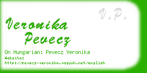 veronika pevecz business card